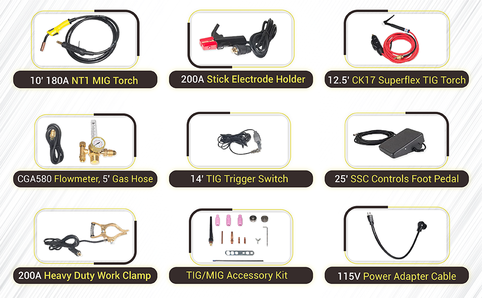 Weldpro Omni 210 Dual Voltage 115V/230V AC/DC Multi-Process Welder -  MIG/Flux Core/Stick/ACDC High Frequency TIG with Pulser and Aluminum  Balance/Frequency Control 3 year warranty welding machine 