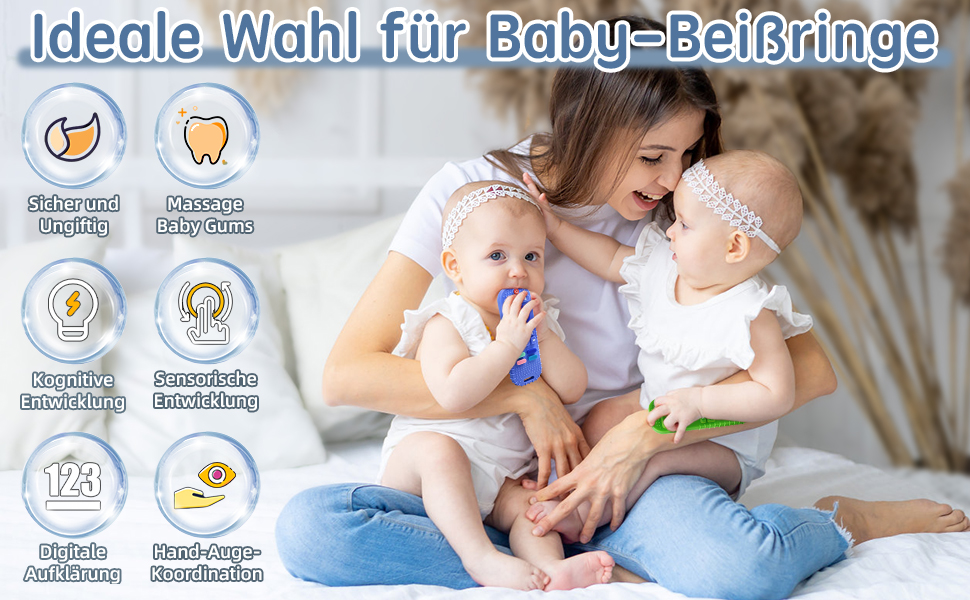 Beißendes sensorisches Spielzeug für Baby 0 6 Monate
