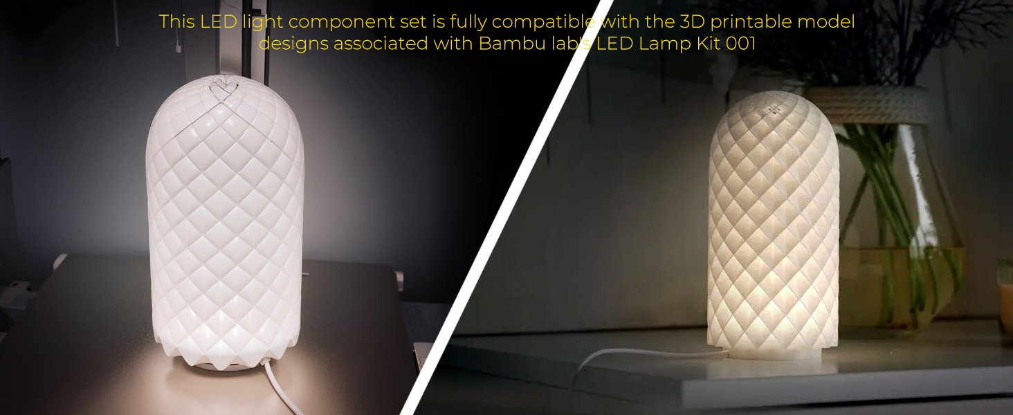 3D printed model of Bambu Lab's LED Light Kit 001