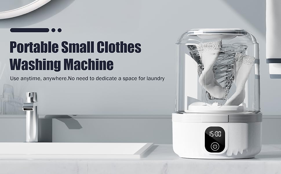 Underwear Washing Machine, Upgrade Mini Portable Washing Machine Rechargeable Underwear Washer Deep Cleans Small Clothes for Apartment, Dorm, RV, Travel & Hotel Use 2 underware washing machine