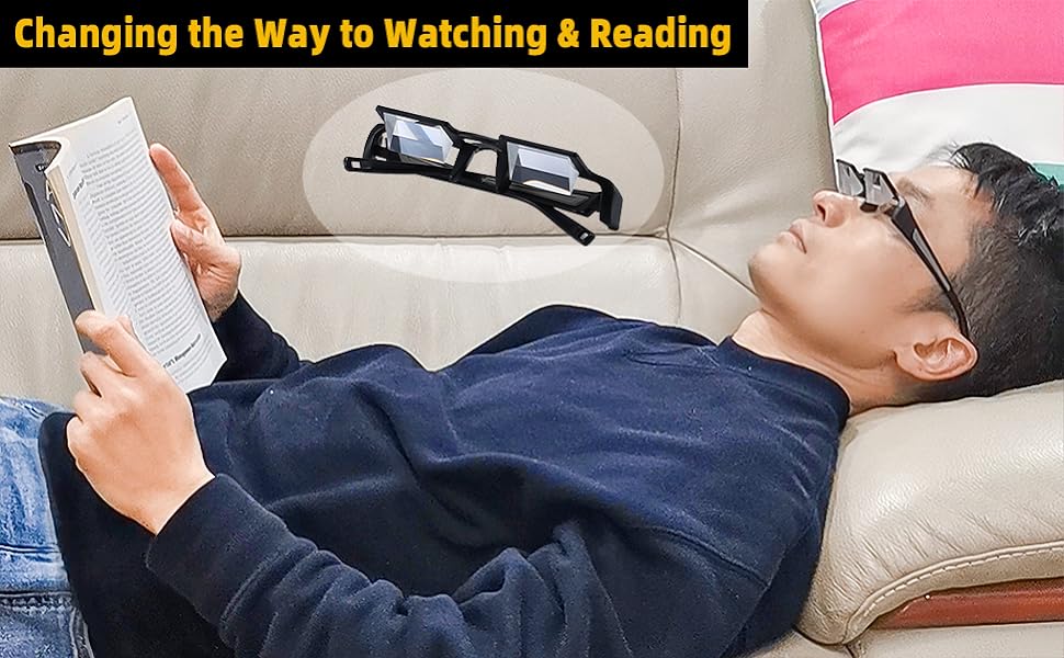 Lazy Glasses Prism Spectacles CHANGAR Horizontal Reading Spectacles 90