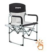 Camping Chair with Side Table Mesh Back for Outdoor Tailgating Sports Backpacking Fishing Beach