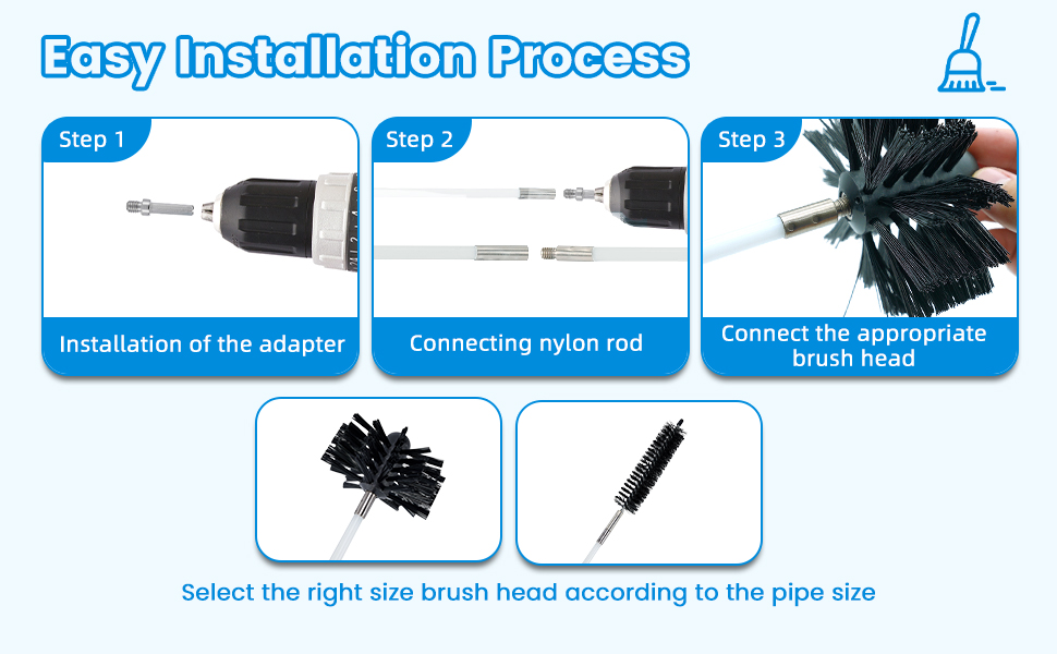 AOGYikang DRYER VENT CLEANING BRUSH KIT