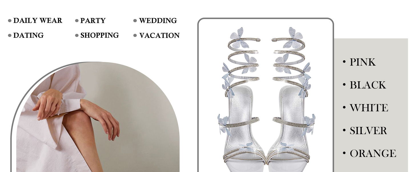 pink butterfly rhinestone chunky heeled sandals