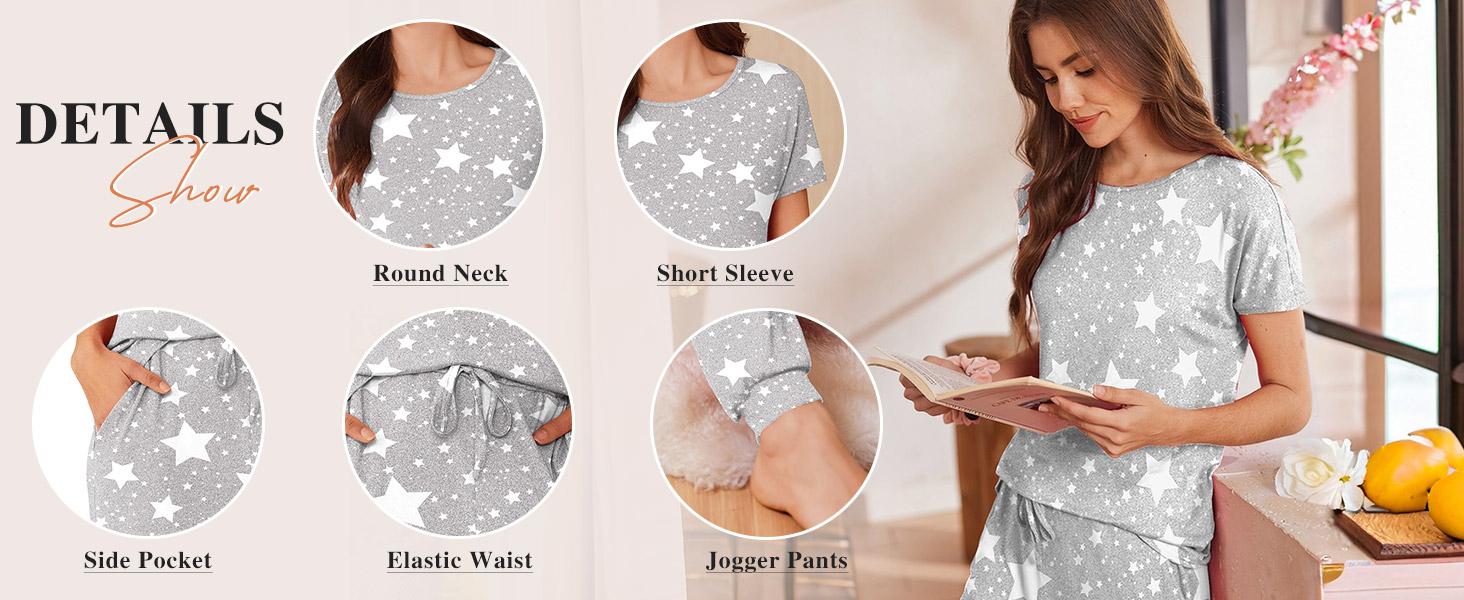 short sleeve pajama set for women ladies pajamas sets