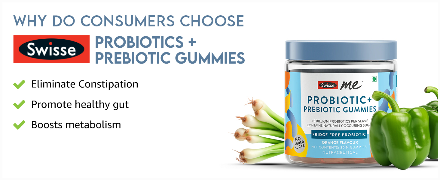 WHY DO CONSUMERS CHOOSE Swisse PROBIOTICS + PREBIOTIC GUMMIES