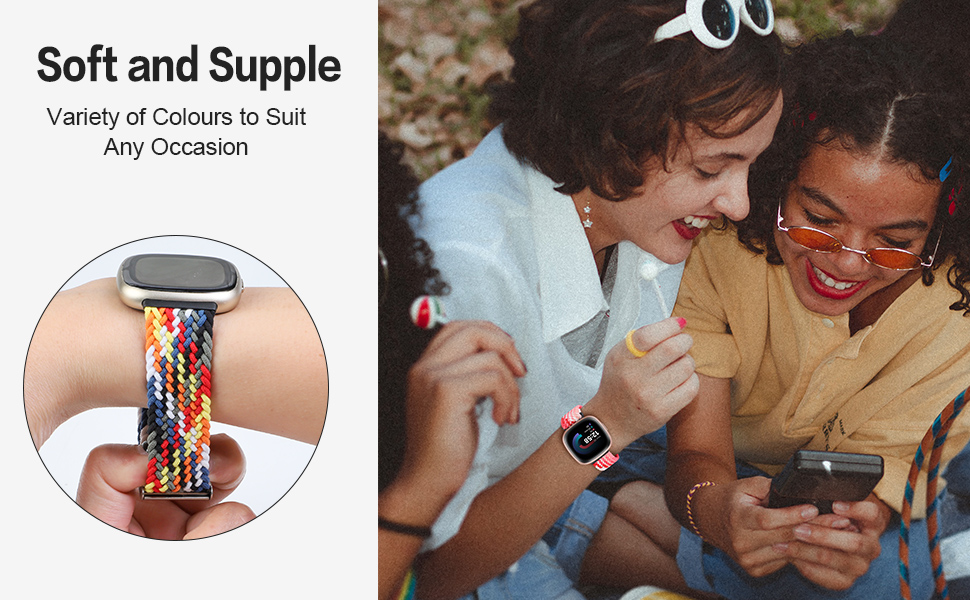 YASPARK Solo Loop Armband für Fitbit Versa 3