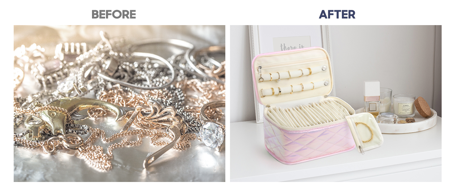 HOMEHIVE Jewelry Box Organizer, Clear Jewelry Organizers