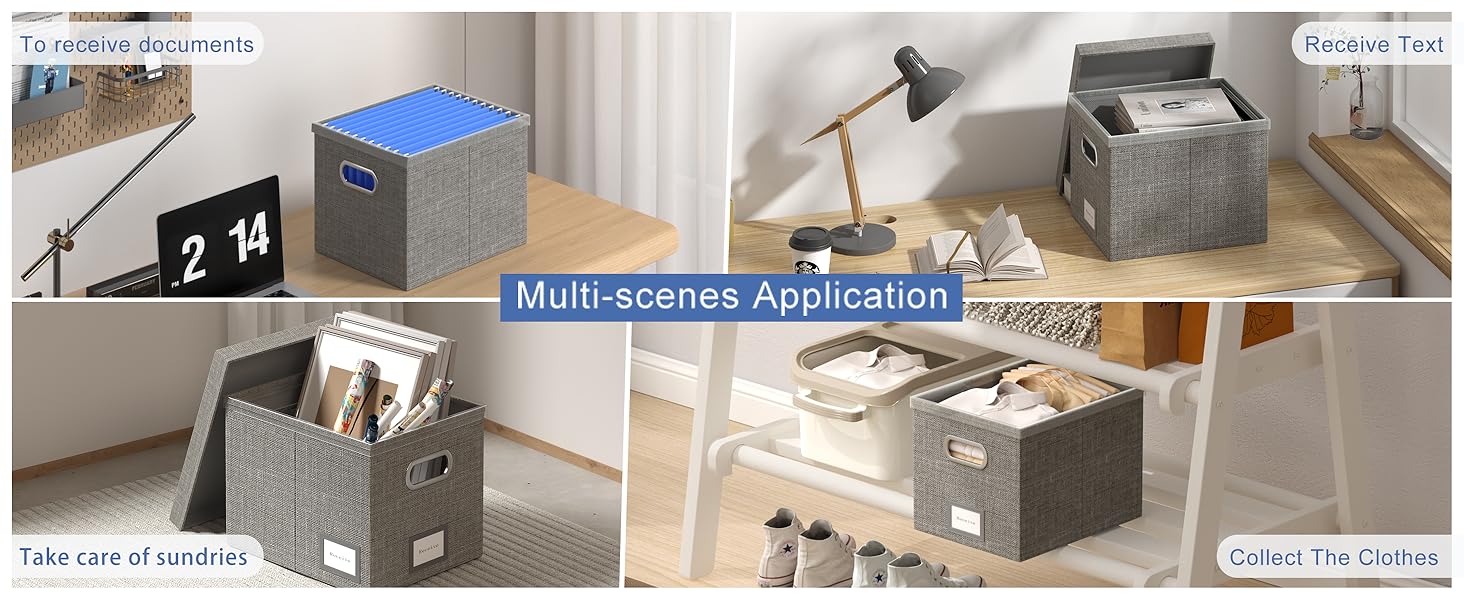GRSQYS File Storage Box with LidsFile Boxes for Hanging