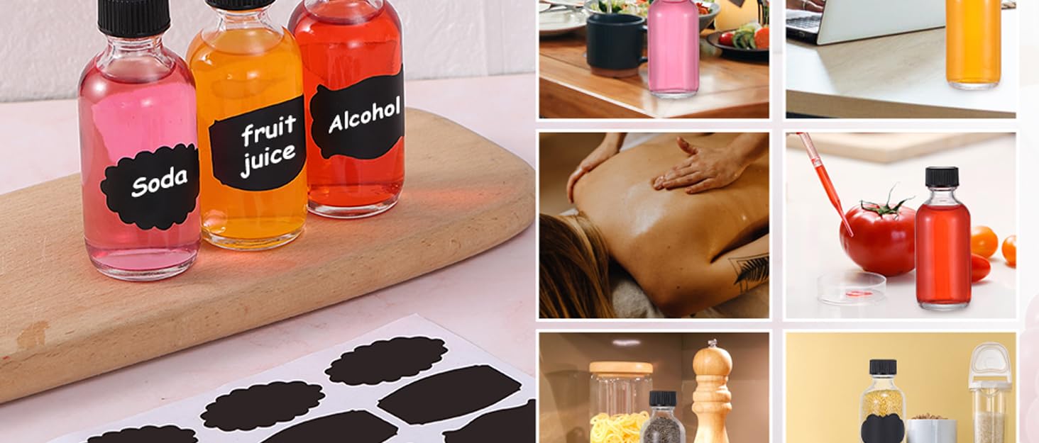 2 oz glass bottles with lids