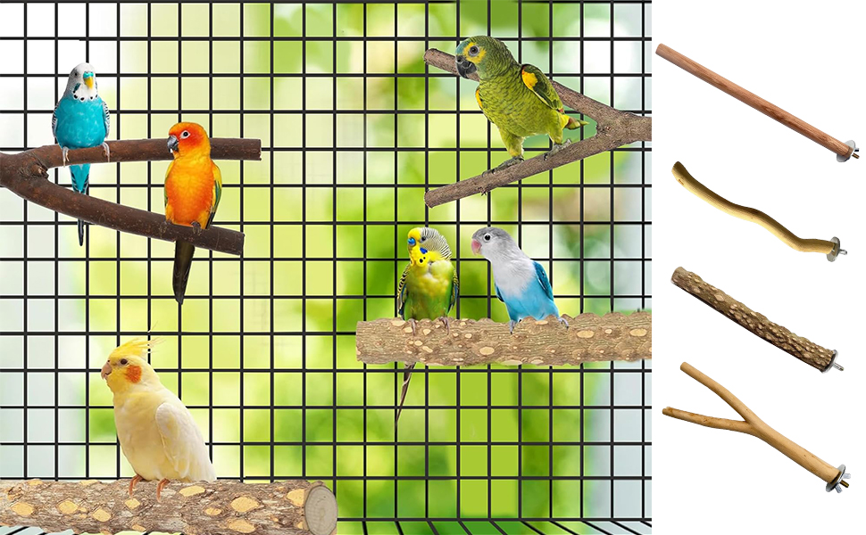 Natürliches Sitzstangenset für Vögel