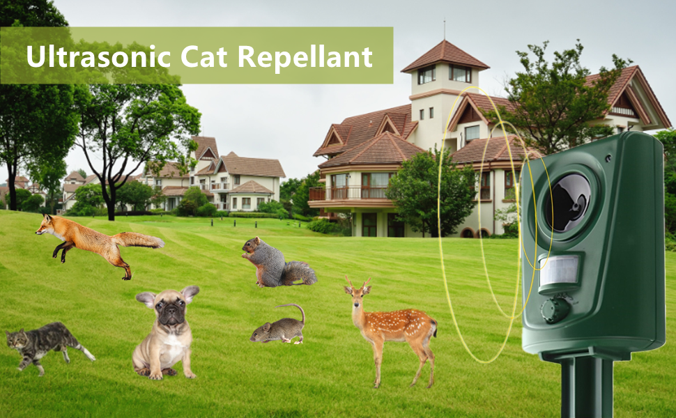 Cat Deterrent,Ultrasonic Cat Repellent, Battery Operated Animal