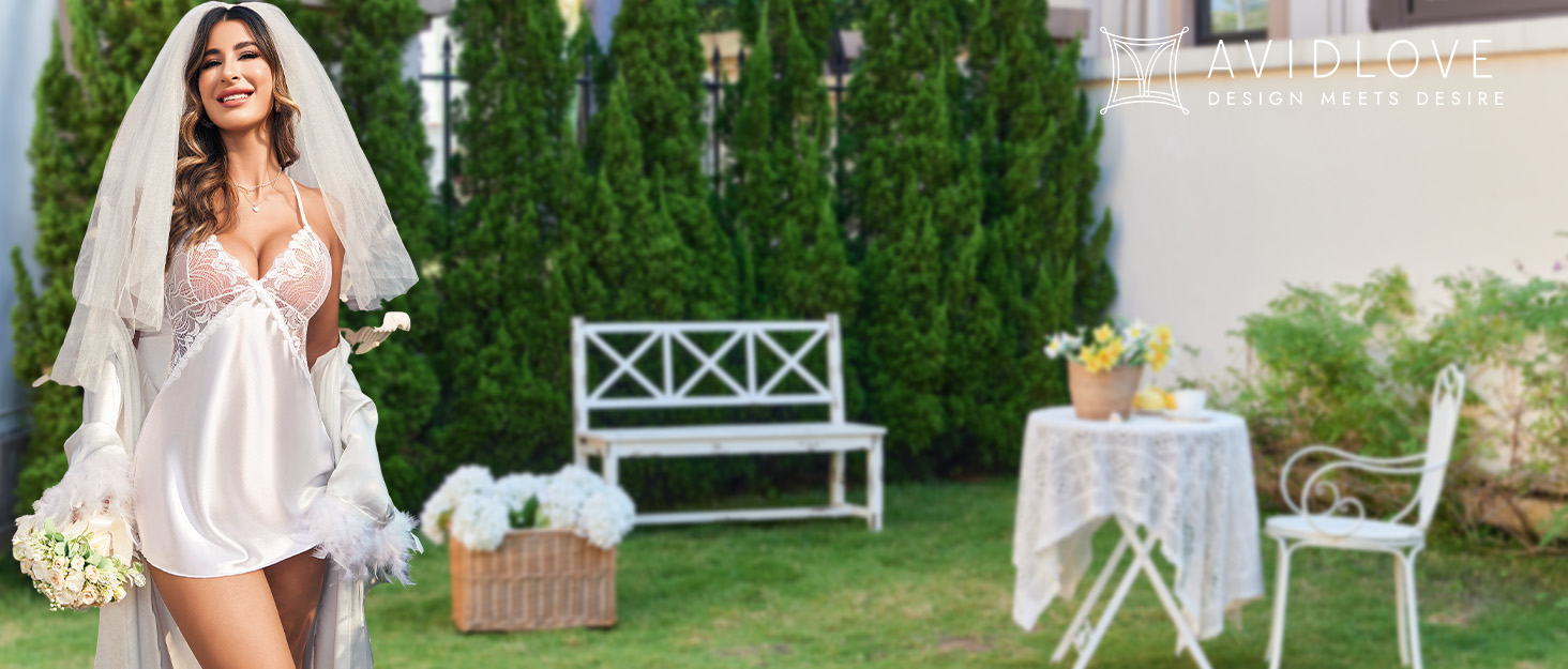 wedding lingerie for women sexy satin nighgown