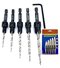A-SLOT　A-COUNTER FTG USA Countersink Drill Bit Set 5 Pc #4#6#8#10#12 Tapered