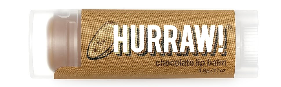 HURRAW Organic Vegan Cruelty Free Non GMO Gluten Free All Natural Luxury Chocolate Lip Balm