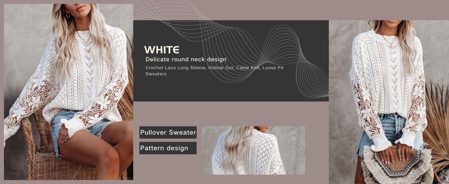 Hollow Out Cable Knit Pullover Sweaters