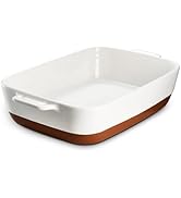 DOWAN Deep Lasagna Dish with Handles, Large Oven Dish, Baking Dish, 9x13 Lasagna Pan, 4L, Oven Sa...