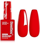 Beetles Red Gel Nail Polish, 1 Pcs 8ml Hema-Free Gel Red Color Crimson Harmony Soak Off U V LED P...