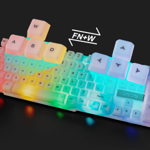 Teclado RGB gamer, teclado blanco para juegos, teclado Xbox y mouse arco&iacute;ris