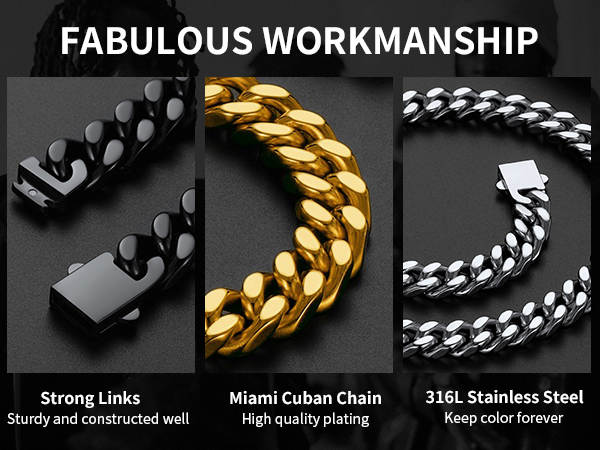 cuban men chain necklace
