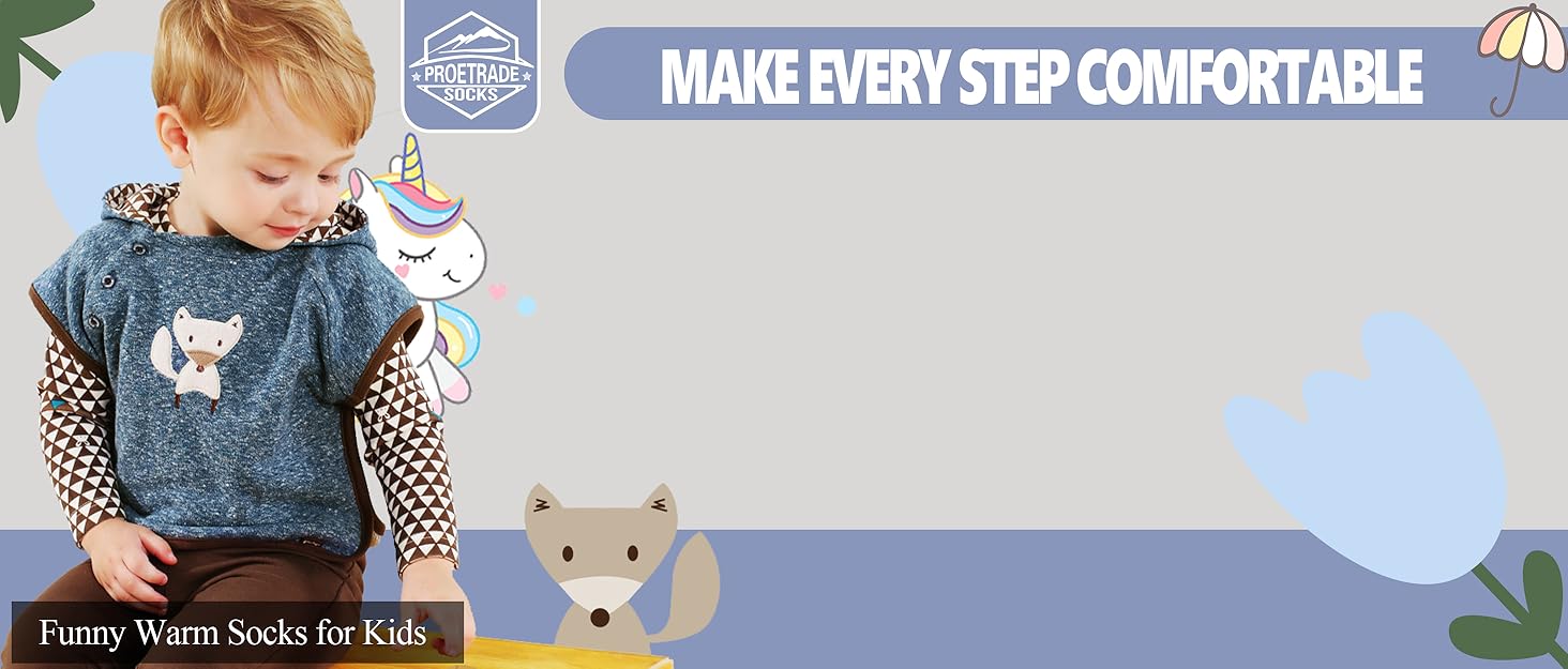 ProEtrade Merino Wool Socks for Kids Toddlers Boys Girls Thick Thermal Warm Winter Hiking Heavy Cozy Crew Socks 6 Pack 2 kids wool socks