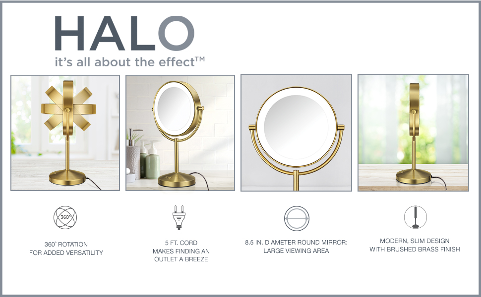 5 foot line cord with large 8.5 inch viewing area. Modern, Slim Design