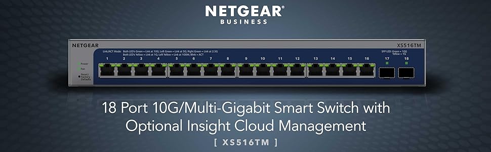 Amazon.com: NETGEAR 18-Port 10G/Multi-Gigabit Ethernet Smart