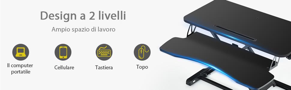 COSTWAY Supporto Per Computer Portatile, Vassoio Per Laptop Pighevole Portatile, Universale, Legno E Acciaio (Legno) 13 1