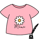 Illustration of custom name and date on shirt
