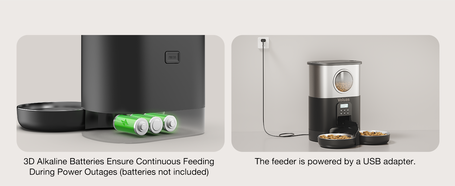 Voluas Automatic Cat Feeder for Two Cats