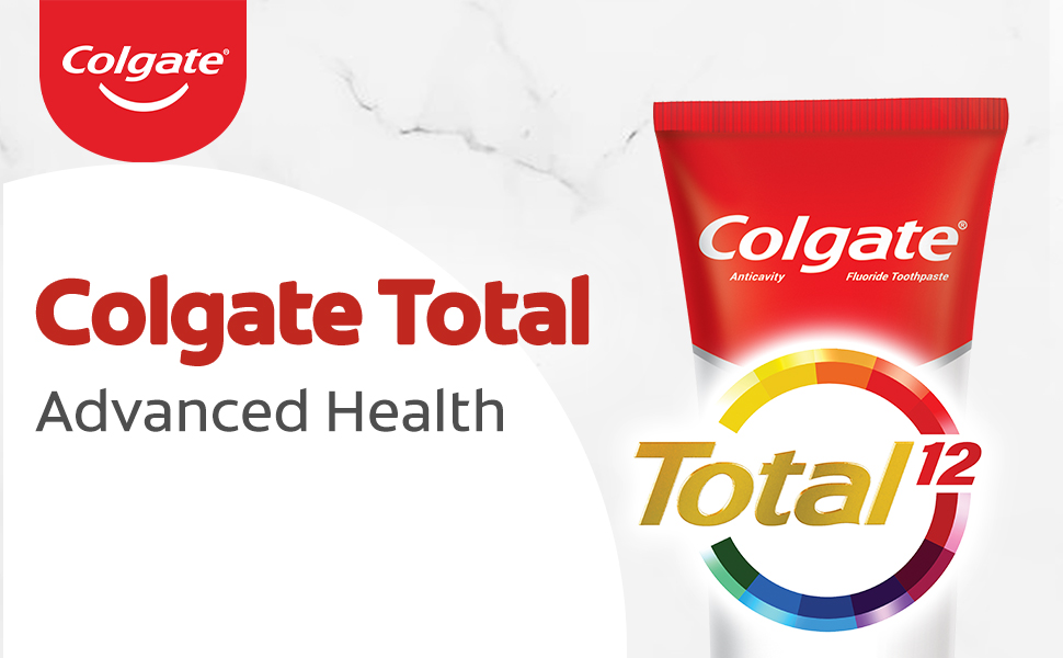 Colgate Total 120 gm + 120 gm (240 gm) Advanced Health Antibacterial Toothpaste, Combo Pack