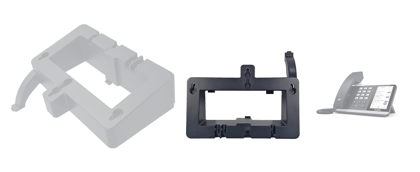 wall mount option for desk phones supporting flexible configurations and optimized work environments