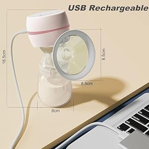 Electric Breast Pump for Breastfeeding – BPA-Free, Painless Breast Massage, 3 Modes & 9 Levels with Strong Suction for Feeding Mothers (PINK(MEDIUM))