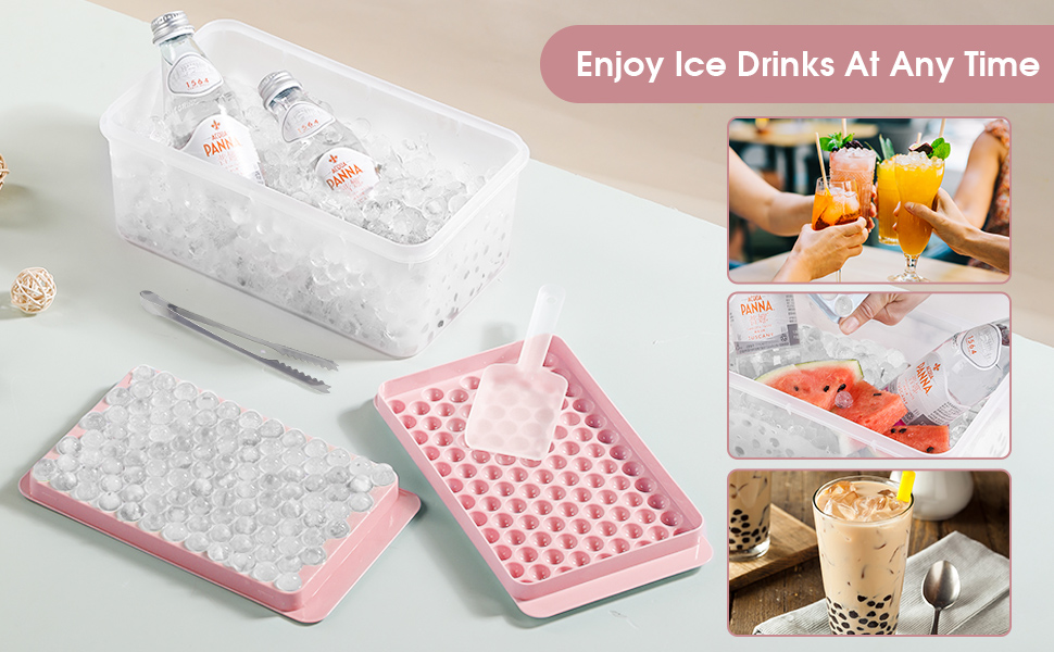 Mini Ice Cube Trays for Freezer, 5 Pack Small Ice Cube Tray