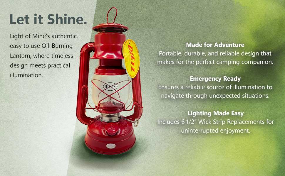  Peak - バーナー付 Dietz 76 Original Red Lantern ランタン Dietz #76 Original Hurricane Lantern Red - Imperial Lighting Co.