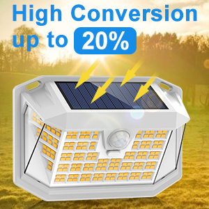 Motion sensor outdoor lights with high conversion up to 20%