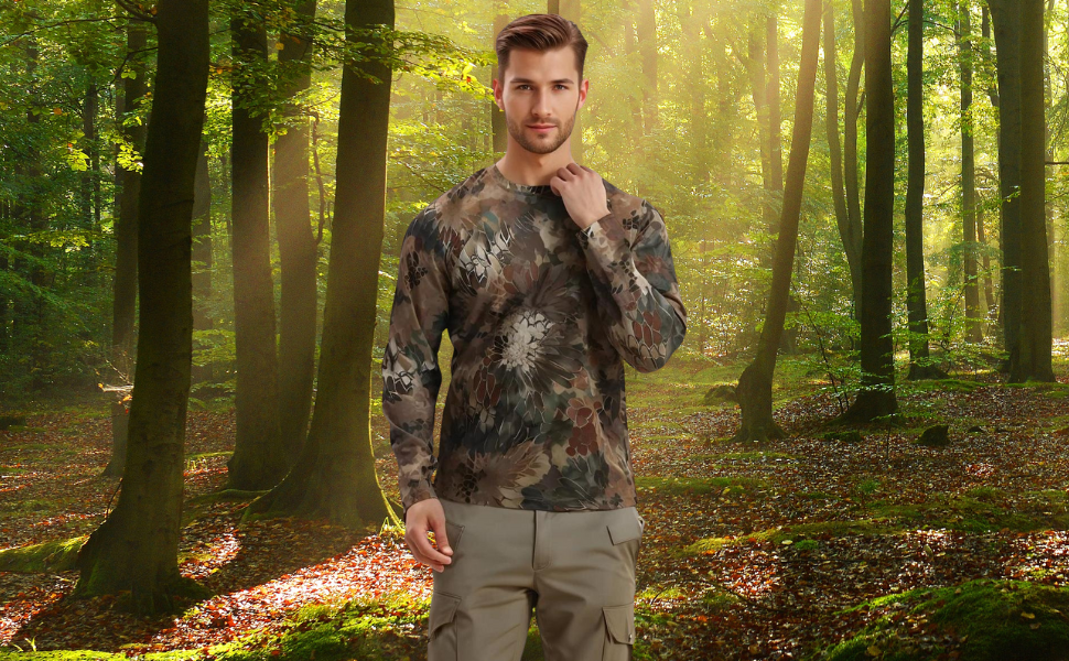 Men'S Long Sleeve Sun Protection Shirts Lightweight Hunting Shirt Quick Dry Fishing Hoodie
