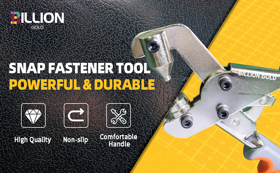 BILLION GOLD Snap Fastener Tool, Heavy Duty Snap Fastener