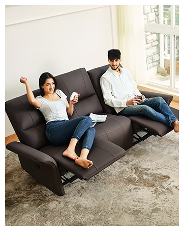 brown recliner sofa