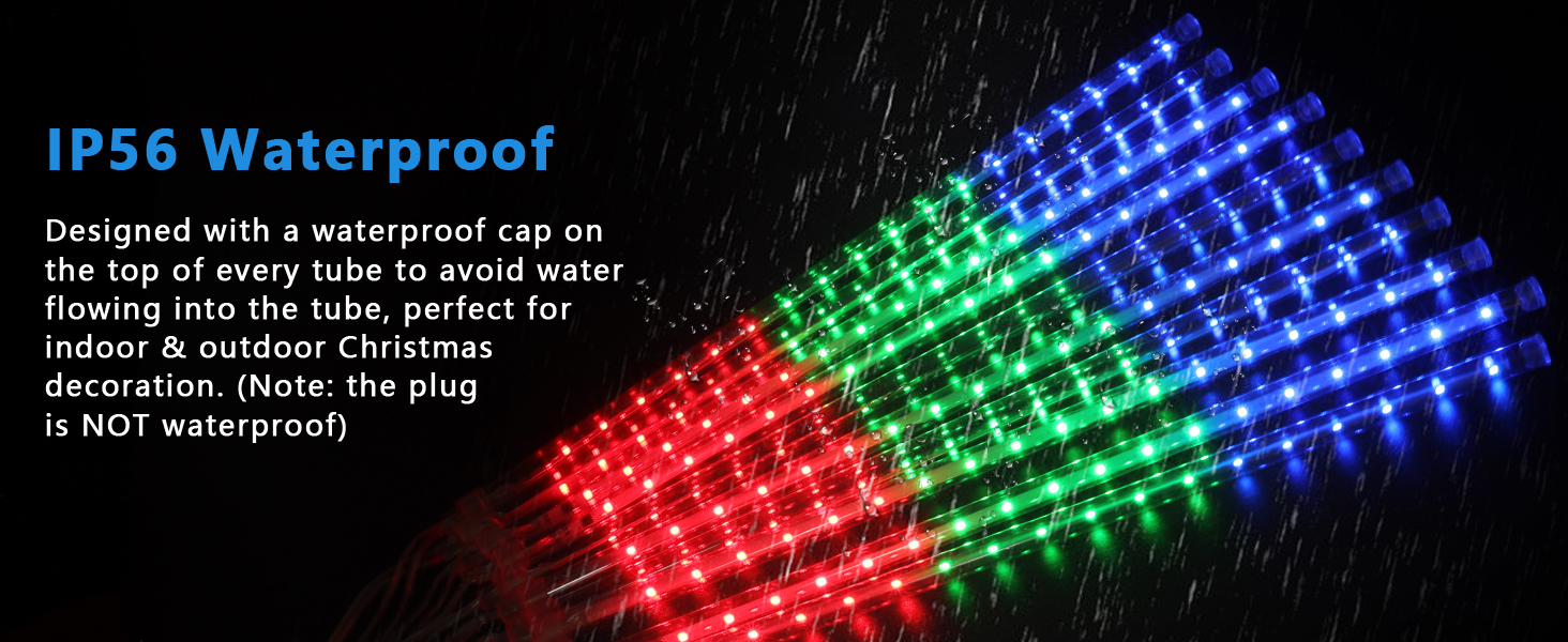 Aluan Christmas Lights Outdoor Meteor Shower Rain Lights