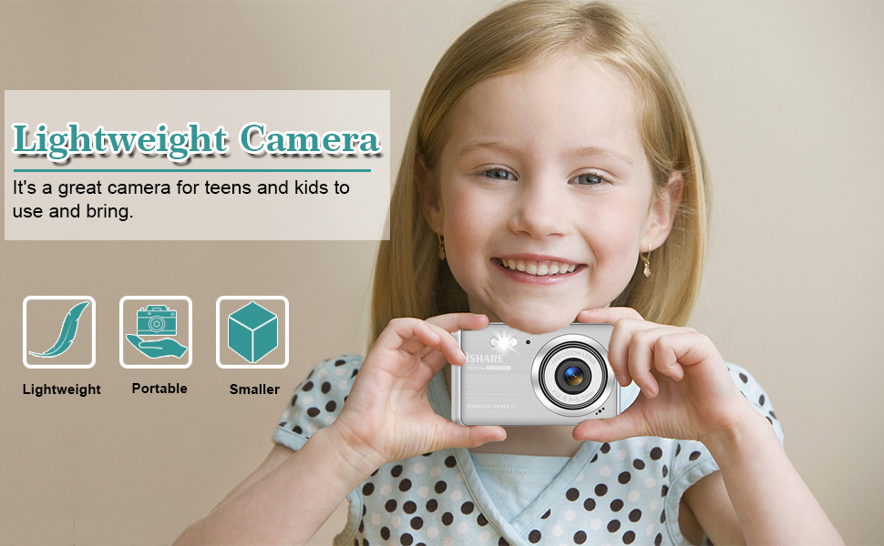 ISHARE Digital Camera, Rechargeable 30MP 1080P Point and