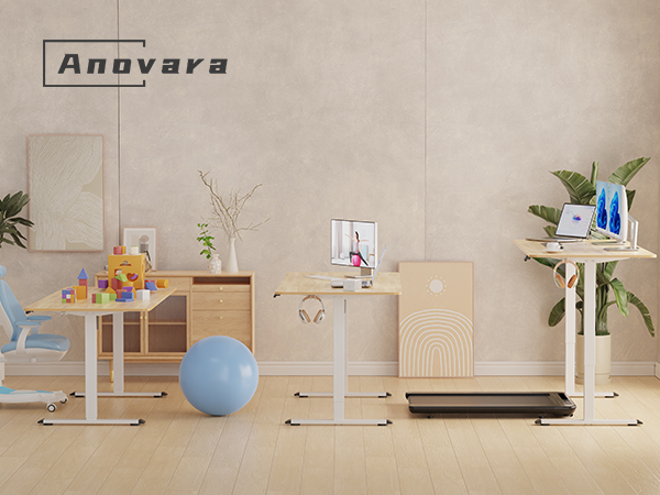 Amazon | Anovara 昇降デスク 電動 昇降式デスク 電動昇降デスク