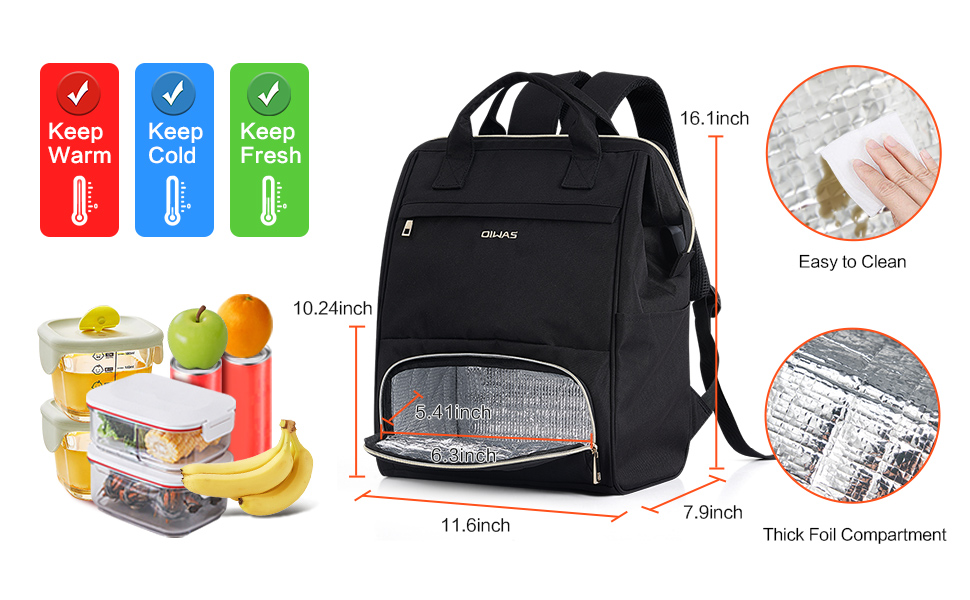 OIWAS Lunch Backpack for Women Insulated Cooler Backpack, Picnic