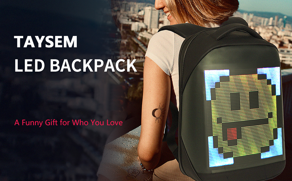 Taysem LED Backpack Motorcycle Backpack Cool Laptop