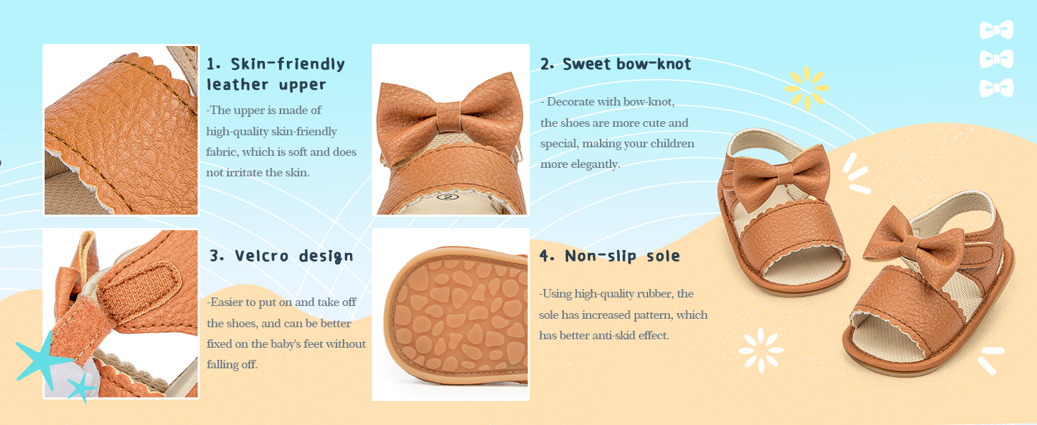 Girls Sandals Open Toe Princess Flat Sandals with Ruffle Summer Sandals