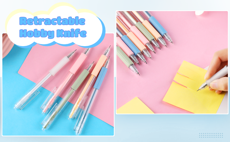 12pcs Retractable Hobby Knife, Precision Craft Cutting