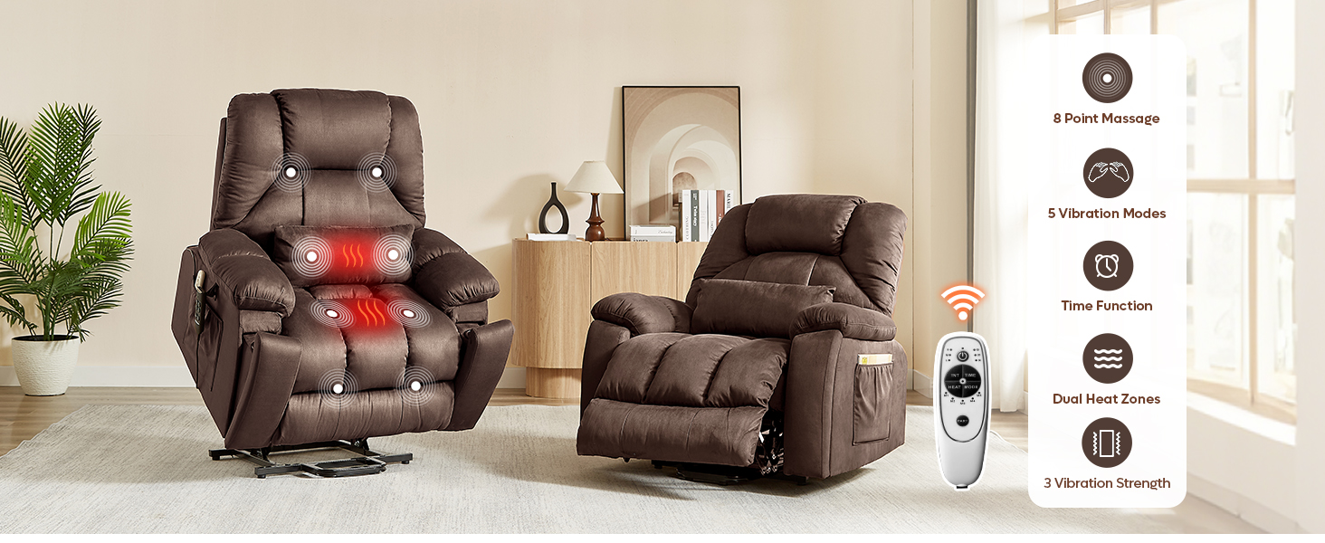 Bestier Oversized Power Lift Recliner Chair