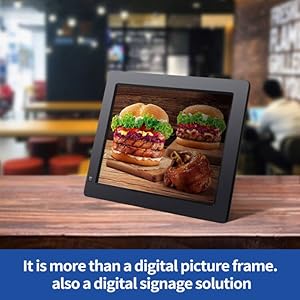 It is more than a digital picture frame. Also an advertising machine
