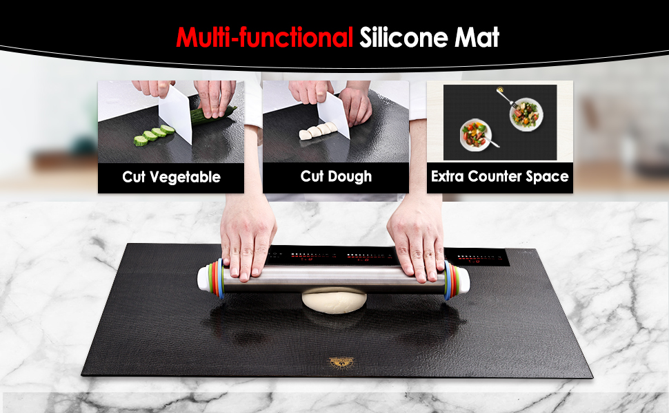 KitchenRaku Large Induction Hob Protector Mat,Translucent Induction Hob