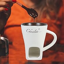 Ceramic Chocolate Fondue Mug Set